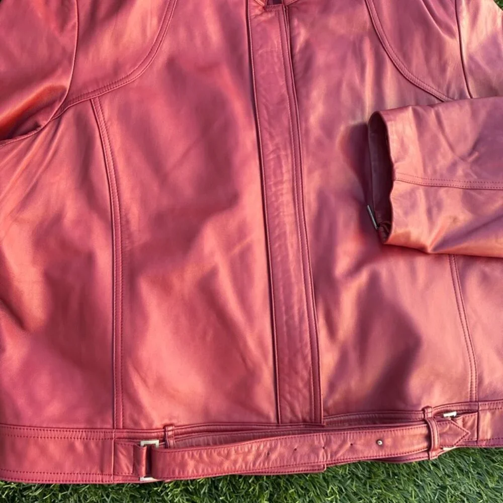 Vintage Terry Lewis Leather Zip Jacket Moto Classic – S-XL wear - Picture 3 of 7